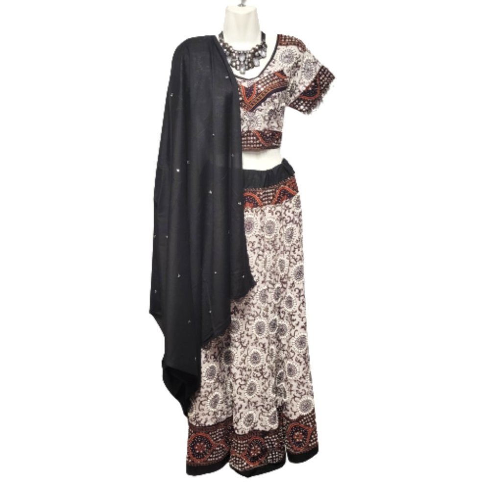 Embroidered Lehenga Set Bridal Ethnic Costume Indian Wedding Guest Dress NEW